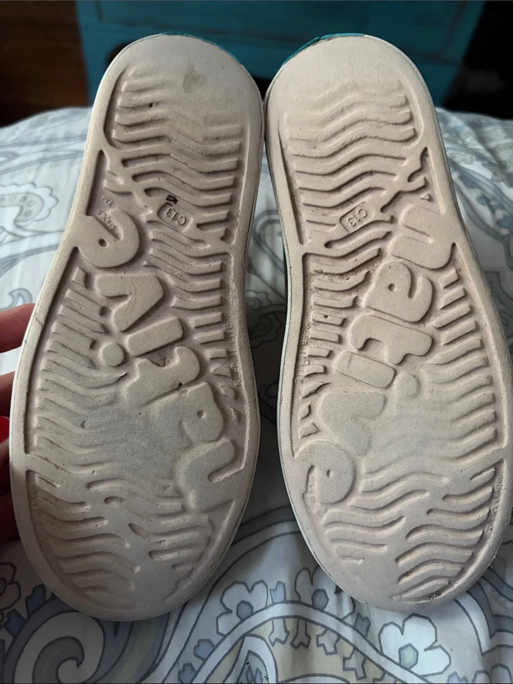 Native Slip-On Sneakers in Pale Pink with White Toe
